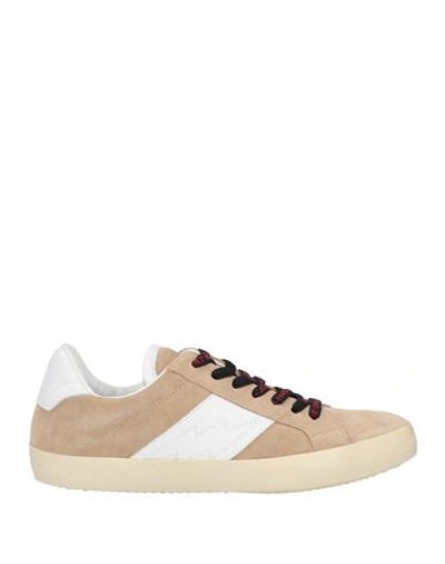 Zadig & Voltaire Man Sneakers Beige Size 9 Soft Leather
