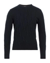 SUITE 191 SUITE 191 MAN SWEATER MIDNIGHT BLUE SIZE 44 WOOL, CASHMERE