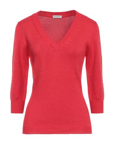 Cruciani Woman T-shirt Red Size 6 Cotton, Elastane