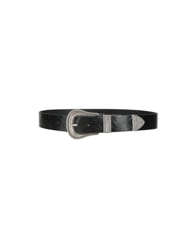 Twinset Woman Belt Black Size L Soft Leather