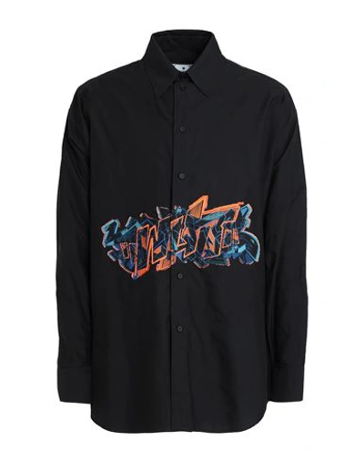 Off-white Man Shirt Black Size M Cotton, Polyester, Acetate