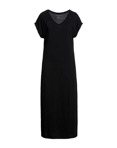 Majestic Filatures Woman Long Dress Black Size 1 Cotton In Black