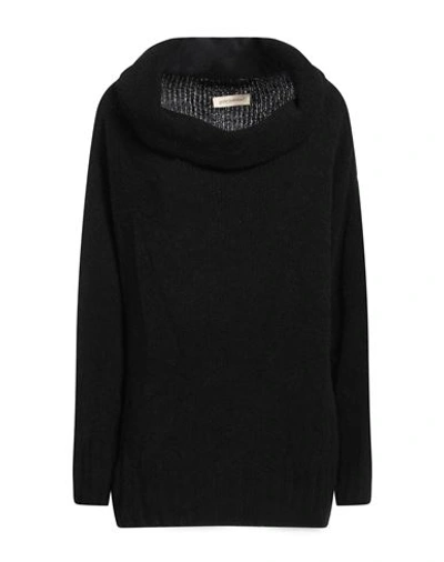 Gentryportofino Woman Sweater Black Size 10 Virgin Wool, Polyamide
