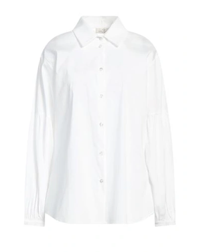 Corte Dei Gonzaga Woman Shirt White Size 10 Cotton, Polyamide, Elastane