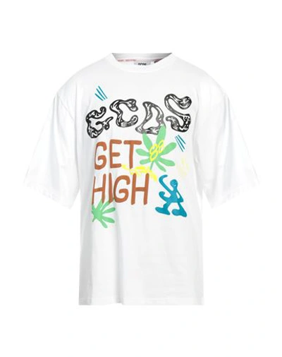 GCDS GCDS MAN T-SHIRT WHITE SIZE M COTTON