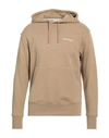 NORSE PROJECTS NORSE PROJECTS MAN SWEATSHIRT LIGHT BROWN SIZE S ORGANIC COTTON
