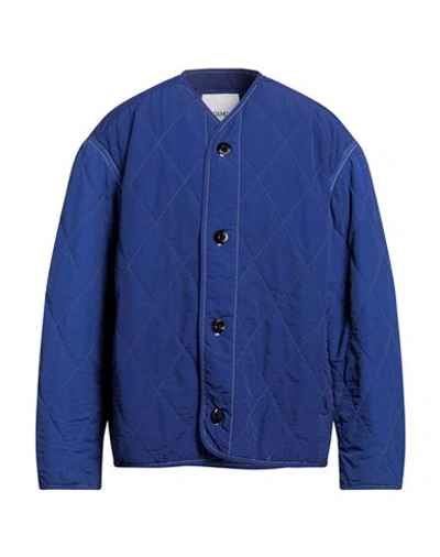 Oamc Man Down Jacket Bright Blue Size M Recycled Polyamide In Blue