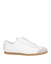 Maison Margiela White Featherlight Sneakers In Calfskin And Suede In White