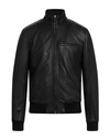 Stewart Man Jacket Black Size Xxl Soft Leather