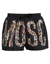 Moschino Man Swim Trunks Black Size Xxl Polyester In Black