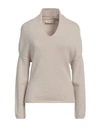 Gentryportofino Woman Sweater Beige Size 12 Virgin Wool, Cashmere