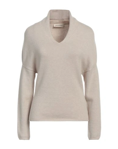Gentryportofino Woman Sweater Beige Size 12 Virgin Wool, Cashmere