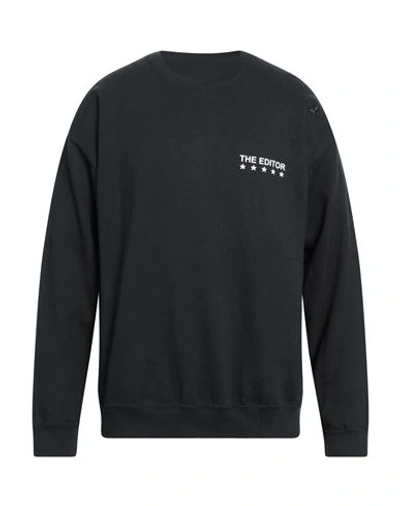 The Editor Man Sweatshirt Black Size Xl Cotton, Polyester