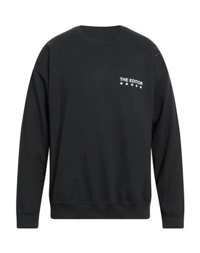 The Editor Man Sweatshirt Black Size L Cotton, Polyester