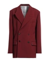 Quira Woman Suit Jacket Burgundy Size 10 Wool In Red