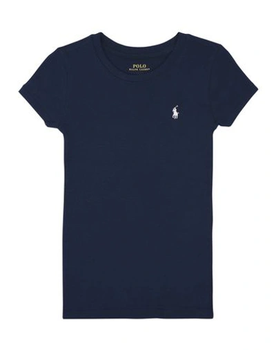 Polo Ralph Lauren Babies'  Toddler Girl T-shirt Midnight Blue Size 5 Cotton, Modal