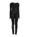 PATRIZIA PEPE PATRIZIA PEPE WOMAN JUMPSUIT BLACK SIZE 2 POLYESTER, ELASTANE, GLASS