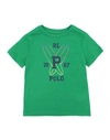 Polo Ralph Lauren Babies'  Short Sleeve T-shirt Toddler Boy T-shirt Green Size 3 Cotton