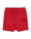 DOLCE & GABBANA DOLCE & GABBANA NEWBORN BOY SHORTS & BERMUDA SHORTS RED SIZE 3 COTTON, ELASTANE, VISCOSE, POLYESTER