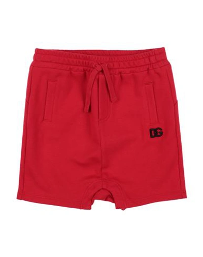 Dolce & Gabbana Babies'  Newborn Boy Shorts & Bermuda Shorts Red Size 3 Cotton, Elastane, Viscose, Polyester