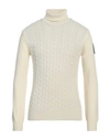 Aeronautica Militare Man Turtleneck Ivory Size Xl Wool, Polyamide In White