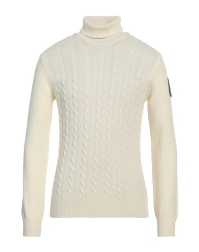 Aeronautica Militare Man Turtleneck Ivory Size Xl Wool, Polyamide In White