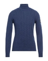 Aeronautica Militare Man Turtleneck Blue Size Xxl Wool, Polyamide