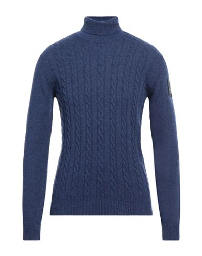 Aeronautica Militare Man Turtleneck Blue Size M Wool, Polyamide