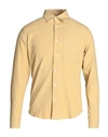 Sandro Man Shirt Light Yellow Size Xl Cotton