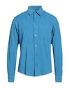 Sandro Man Shirt Azure Size Xl Cotton In Blue