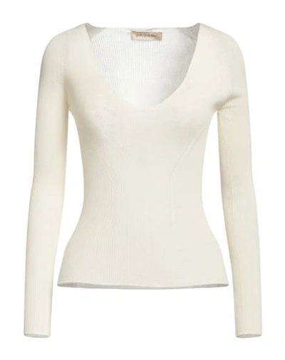 Gentryportofino Woman Sweater Ivory Size 6 Virgin Wool, Silk In White