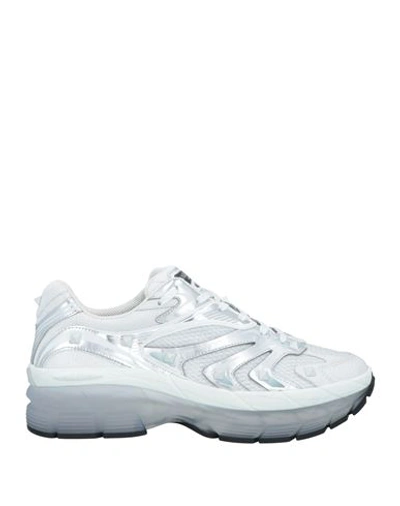 Valentino Garavani Man Sneakers White Size 9 Soft Leather, Textile Fibers
