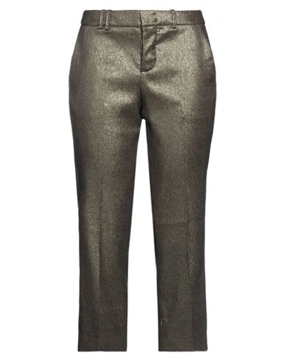 Zadig & Voltaire Woman Pants Bronze Size 8 Polyester, Cotton, Metal, Elastane, Viscose In Yellow