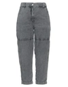 Annette Görtz Woman Jeans Grey Size 12 Cotton, Linen In Grey