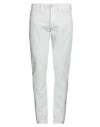 Haikure Man Denim Pants White Size 33 Cotton In Grey