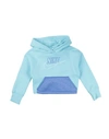Nike ""iconclash Pullover Fleece Hood" " Toddler Girl Sweatshirt Sky Blue Size 6 Cotton, Polyester In Blue