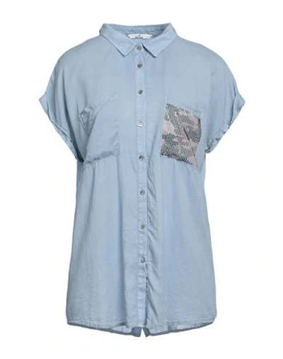 Mason's Woman Shirt Pastel Blue Size 8 Lyocell