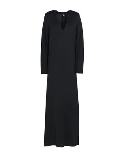 Seventy Sergio Tegon Woman Maxi Dress Black Size M Wool, Acrylic, Polyester