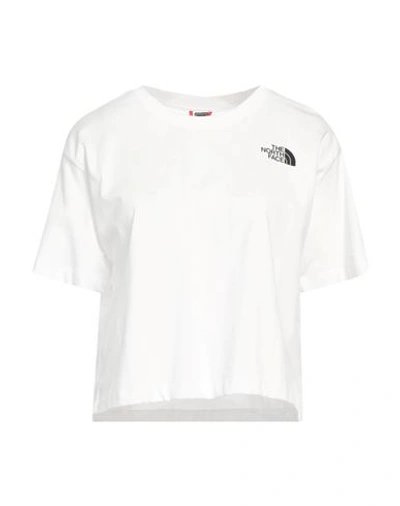 The North Face Woman T-shirt White Size M Cotton