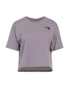 The North Face Woman T-shirt Mauve Size M Cotton In Purple