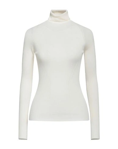 Gentryportofino Woman Turtleneck Ivory Size 10 Alpaca Wool, Silk In White