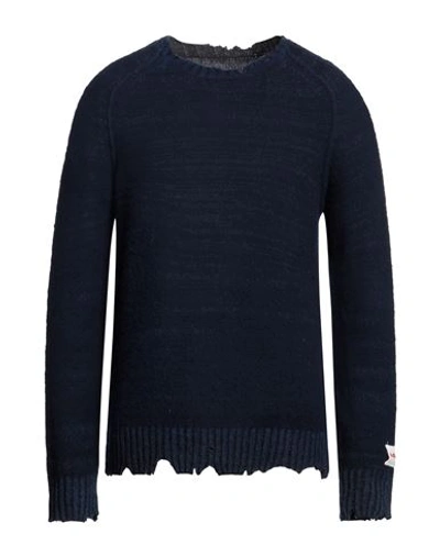 Longo Man Sweater Midnight Blue Size 4 Merino Wool, Silk