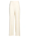 Gentryportofino Woman Pants Cream Size 8 Viscose, Virgin Wool, Elastane In White