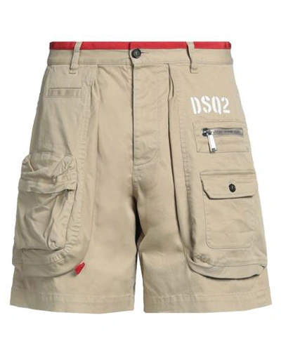 Dsquared2 Man Shorts & Bermuda Shorts Beige Size 34 Cotton, Elastane
