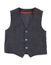 DANIELE ALESSANDRINI DANIELE ALESSANDRINI TODDLER BOY TAILORED VEST MIDNIGHT BLUE SIZE 5 COTTON, POLYESTER