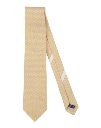 Ferragamo Man Ties & Bow Ties Yellow Size - Silk