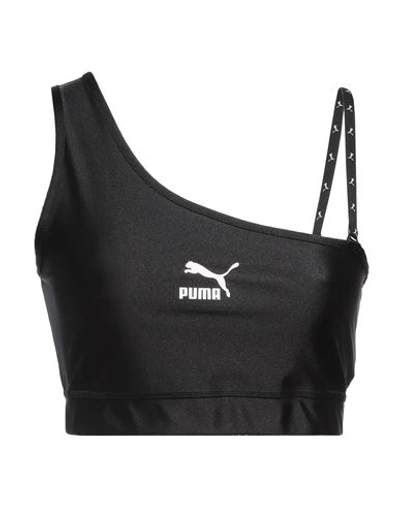 Puma Woman Top Black Size Xl Polyester, Elastane
