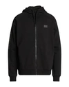 Ea7 Man Sweatshirt Black Size Xxs Cotton, Polyester