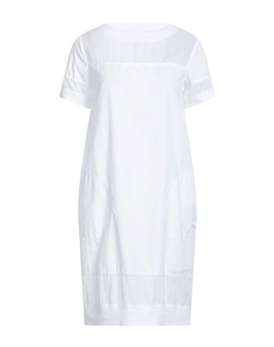 European Culture Woman Mini Dress White Size Xxl Cotton, Elastane