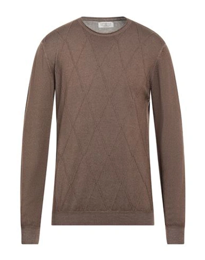 Bellwood Man Sweater Brown Size 46 Virgin Wool